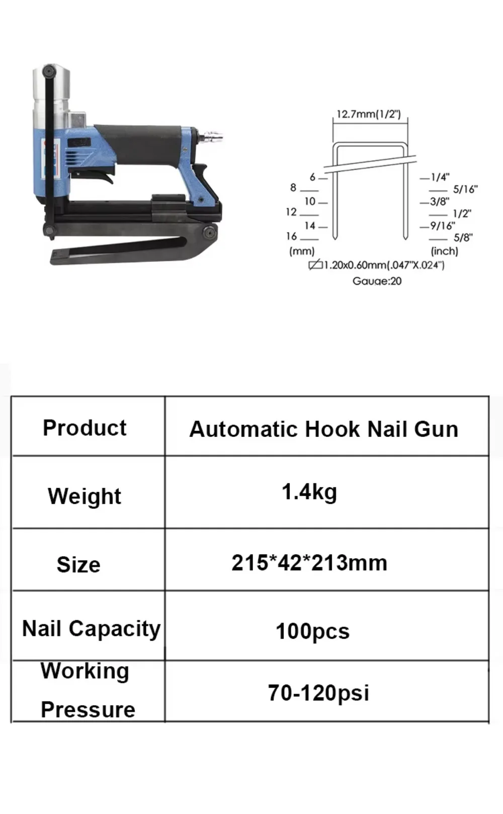 Germany Automatic Hook Pneumatic Box Closing Stapler for Cardboard