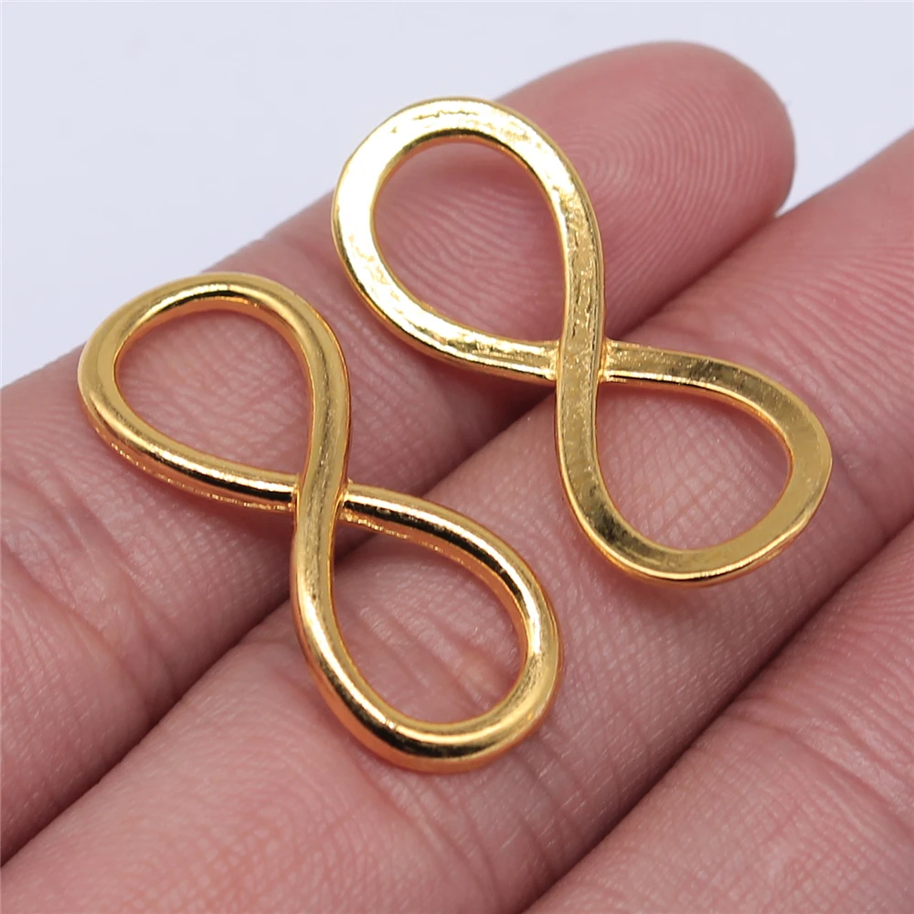 WYSIWYG 10pcs 30x12mm 5 Colors Antique Gold Color Antique Silver Color Antique Bronze Infinity Charm Infinity Connector Charm