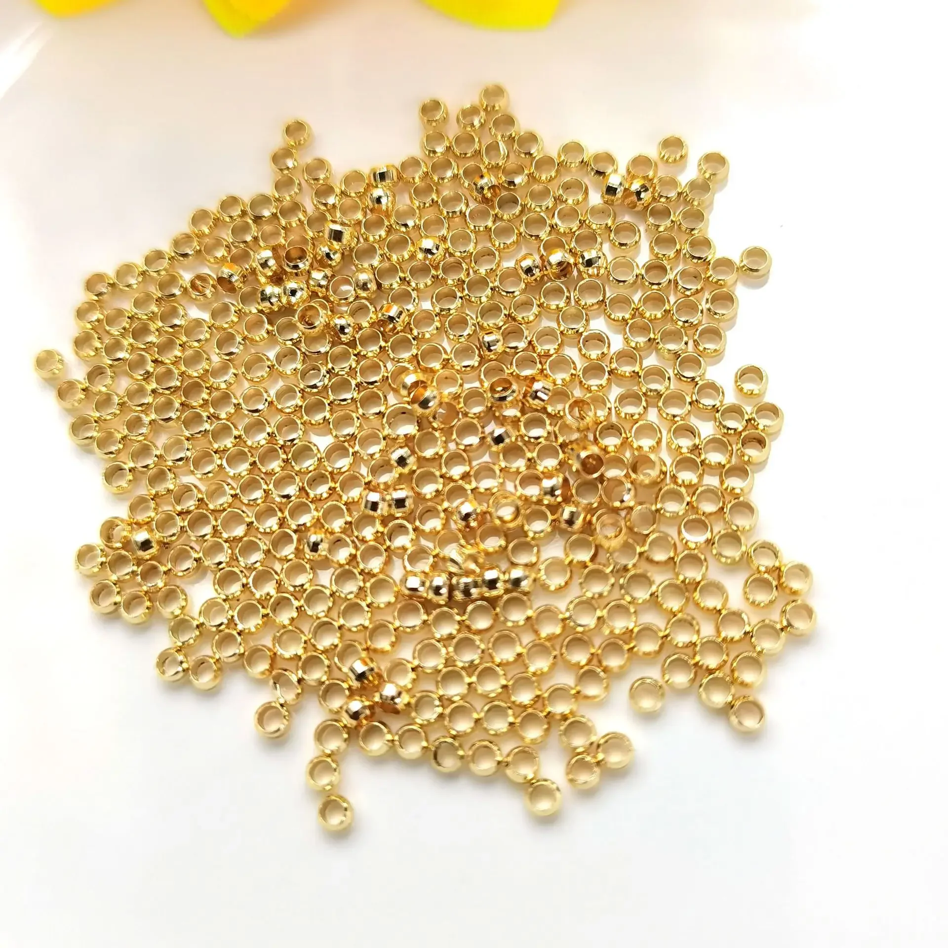 

300pcs/lot 2.0mm 2.5mm Round Stopper Spacer Bead Ball End Metal Seed Beads For Bracelet Necklace DIY Jewelry Making Accessories