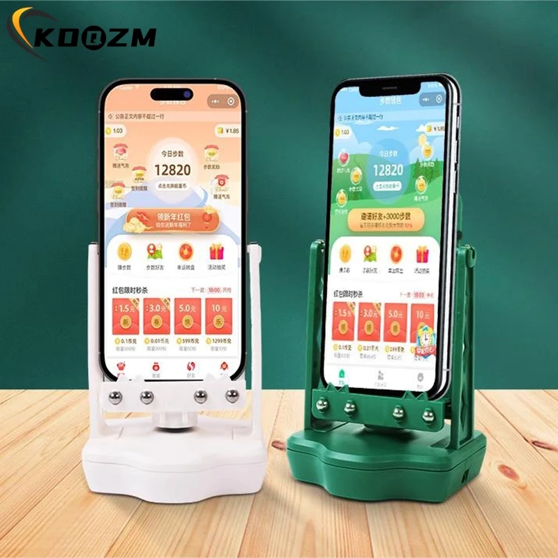 For Phone Desk Walking Swing Shaker Mobile Phone Stand Holder Automatic Swing Shake Phone Wiggler Pedometer Brush Stepper