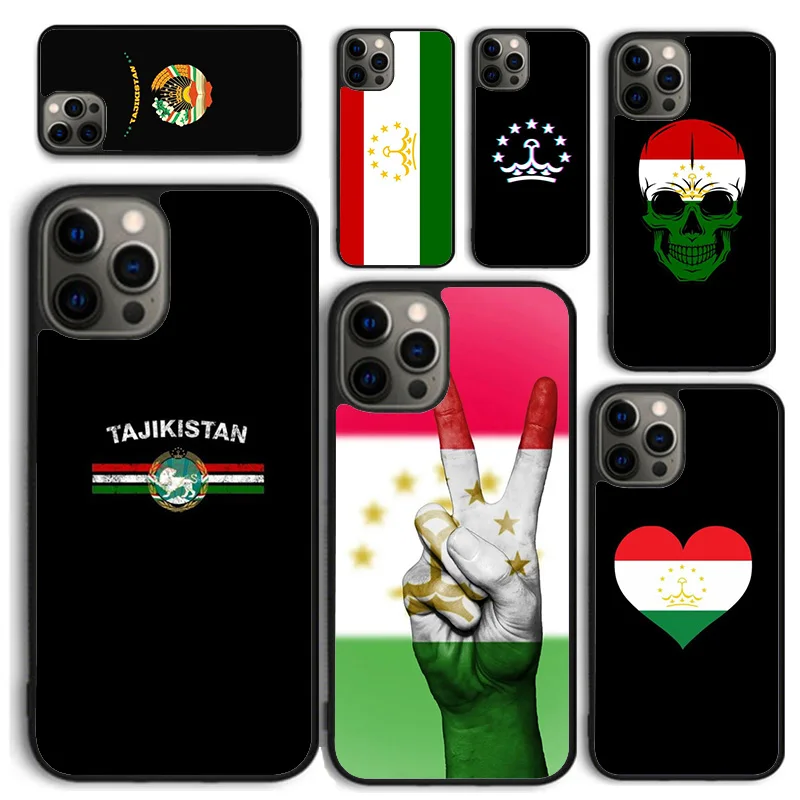 Tajikistan Flag Phone Case for iPhone 16 15 14 12 13 mini PLUS X XS XR 11 PRO MAX Back Cover Fundas Shell