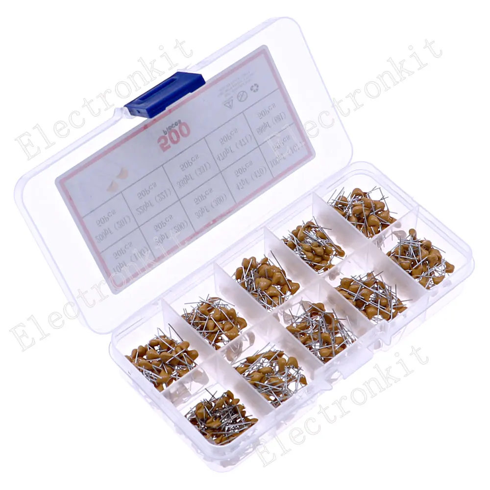 500pcs 10Value 50V Multilayer Monolithic Ceramic Capacitors Assorted Mixed kit10pf20pf30pf47pf100pf200pf220pf330pf470pf680pf