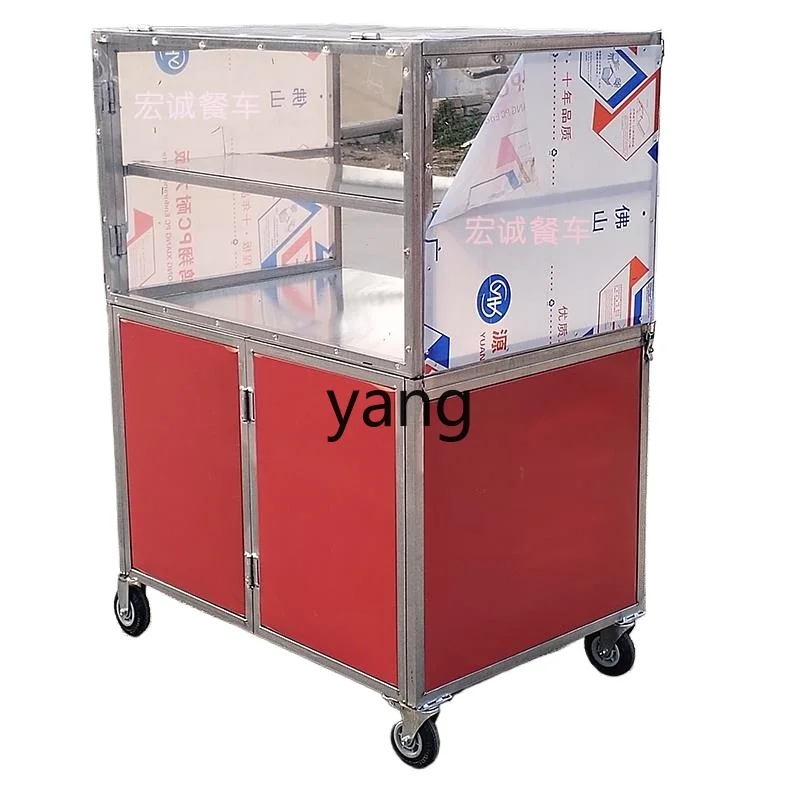 

CX foldable mobile cool leather trolley windproof and dustproof stainless steel car rack