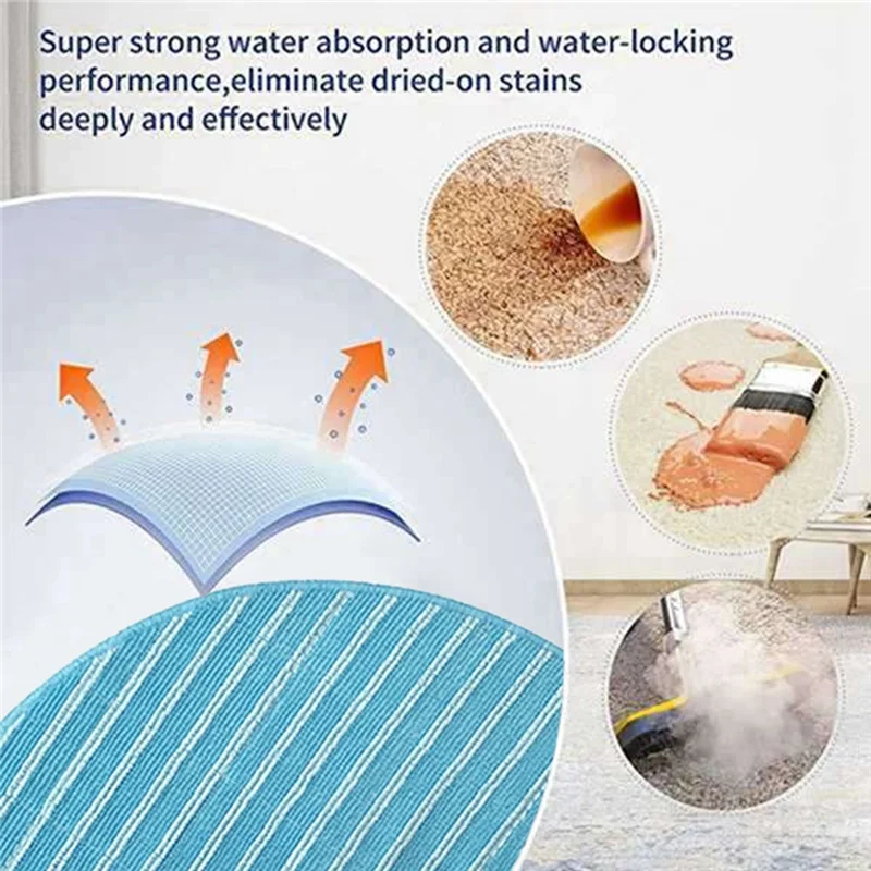 مجموعة وسادات قماش A76G-Mop فوريديا M7/M7 Pro/M7 Max Foreureka NER700 أجزاء المكنسة الكهربائية وسادات تنظيف قابلة للغسل مناديل خرقة
