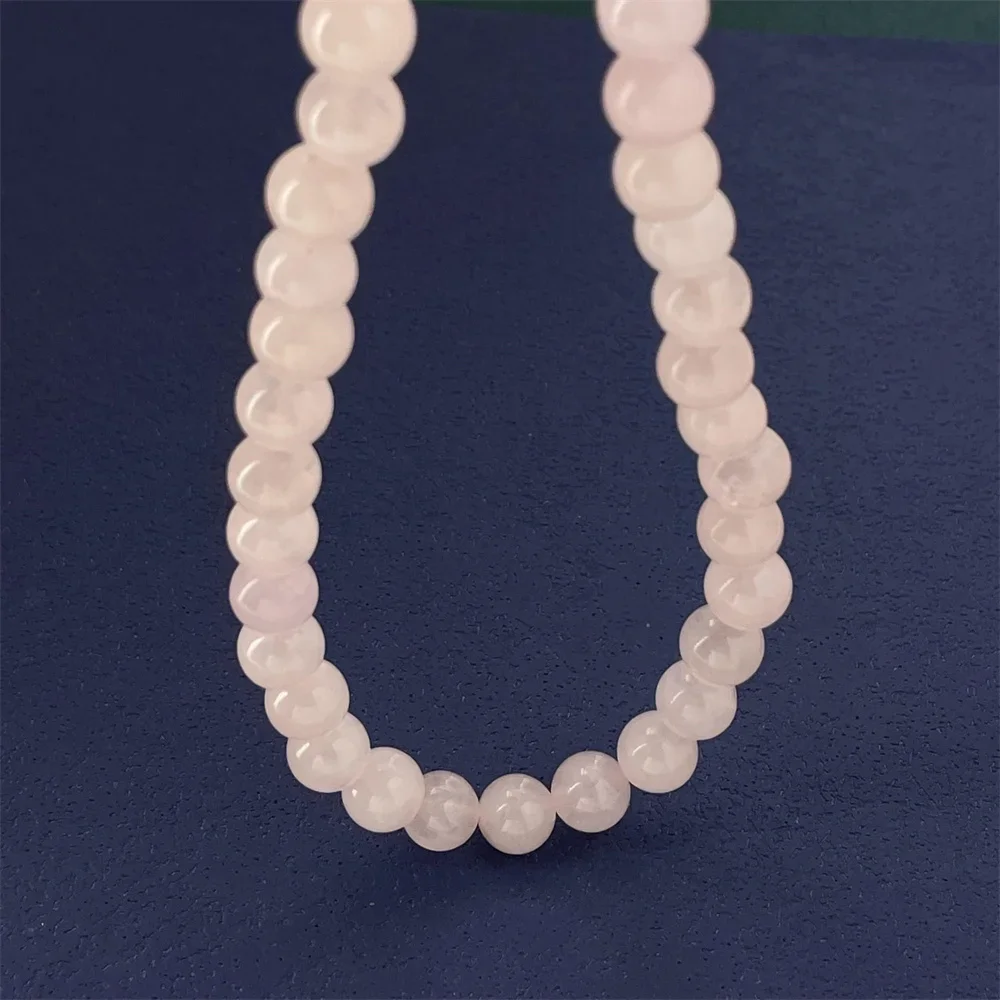 Collar de cuentas de cristal Natural rosa para cerrar, adecuado para hombres y mujeres para usar a diario