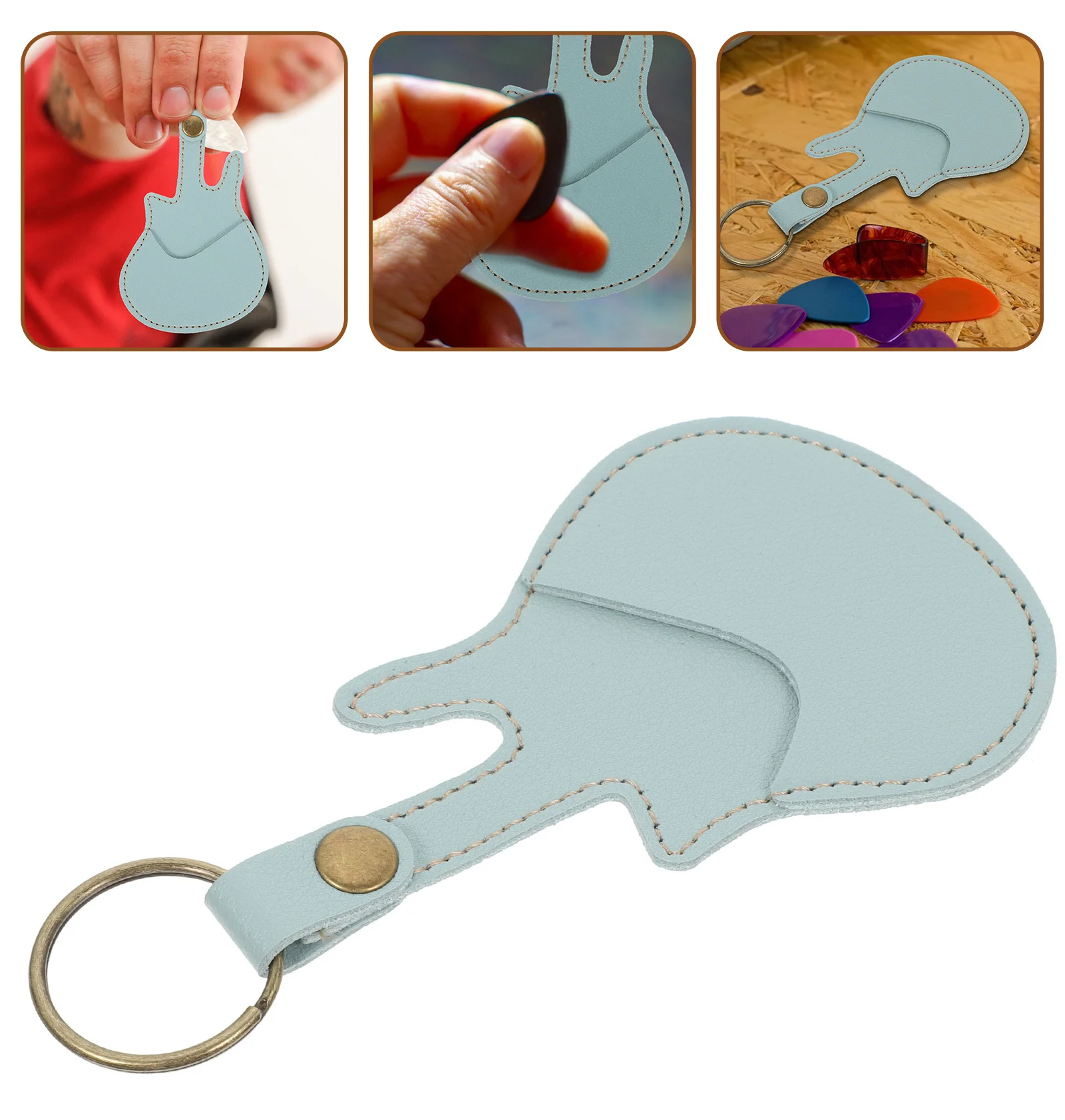 

PU Guitar Pick Carry Bag Portable Durable Plectrum Storage for Acoustic Electric Ukulele Banjo Mandolin