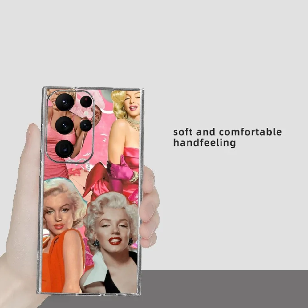 Custodia per telefono Sexy M-Marilyn M-Monroe per Samsung Galaxy S24 Ultra S22 S23 Ultra S21 S20 5G Silicone protettivo TPU Funda