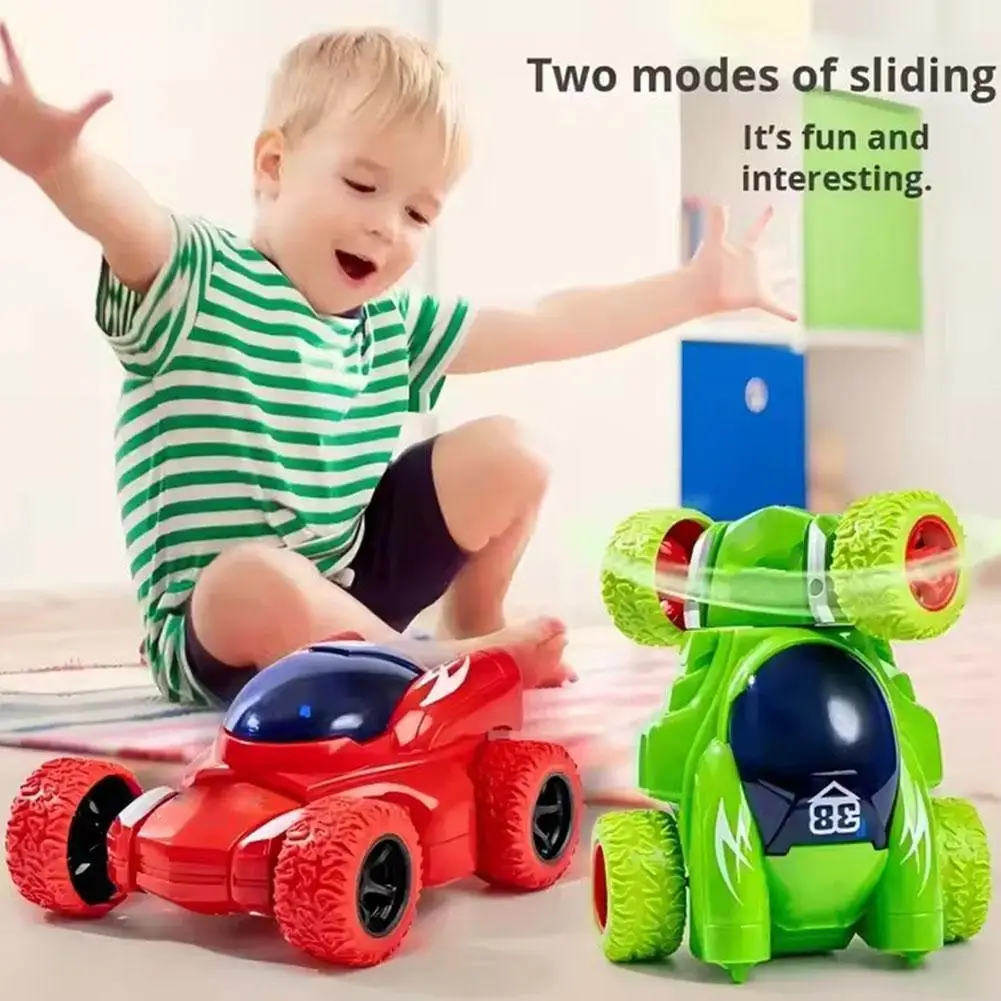 Juguetes calientes coche camión tracción en las cuatro ruedas vehículo acrobático volquete coche inercia coche juguete dinosaurio tirar hacia atrás regalo Ideal para Navidad