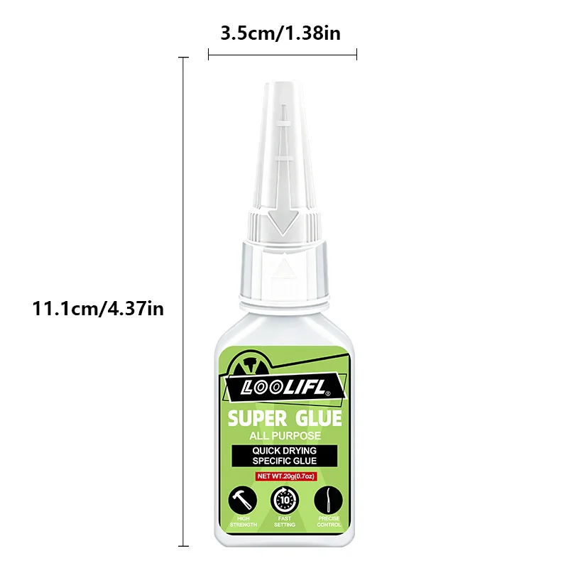 Super Glue, 502 Glue, Strong Adhesive, Hydrogen-Based Acrylic Glue for Office Use, Quick-Drying, Transparent, Odorless, Strong Bonding, Suitable for Stationery, DIY Crafts, Paper, Plastic, Wood, Metal, Universal Quick- - view 6