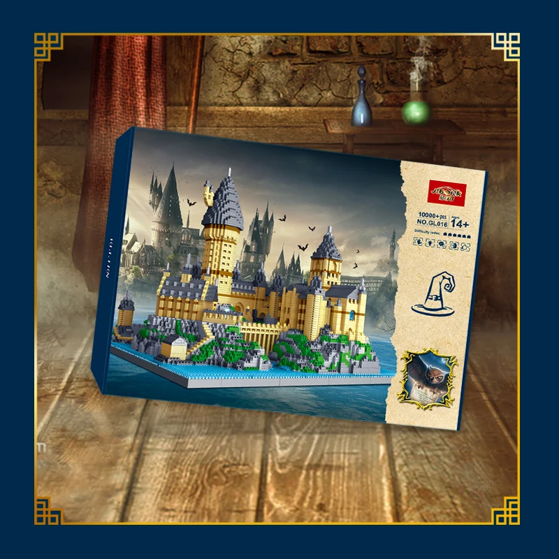 Nano bâtiment grand modèle château de Poudlard 10000 + pièces modèle de Construction micro-particules assemblé jouet Construction brique jouet pour adultes