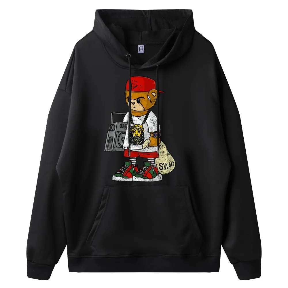 Classic Female Hoodies Zazzy Hustle Hip Hop Teddy Graphic Hoodies O Neck long Sleeve Design Hoodies Father Day