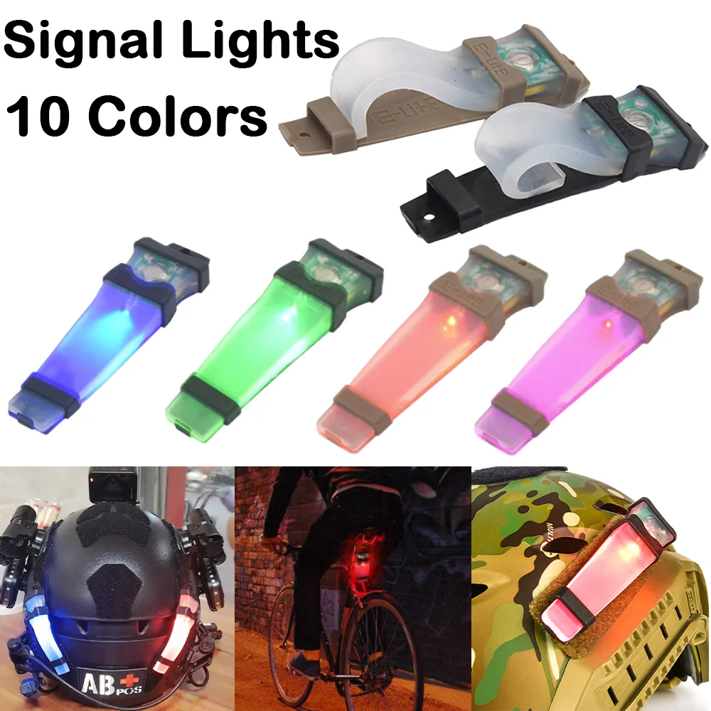 Tactical Helmet Light Multi-Colored Soft Glue Stroboscopic Signal Light Survival Light War Game Outdoors Sports