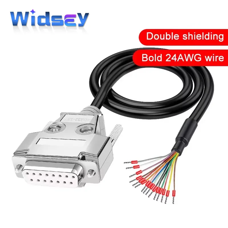 DB9 DB15 DB25 Serial Connection Line Industrial 24AWG 9 25Pin Terminal Connector Cable Parallel Signal Shielded Wire connector