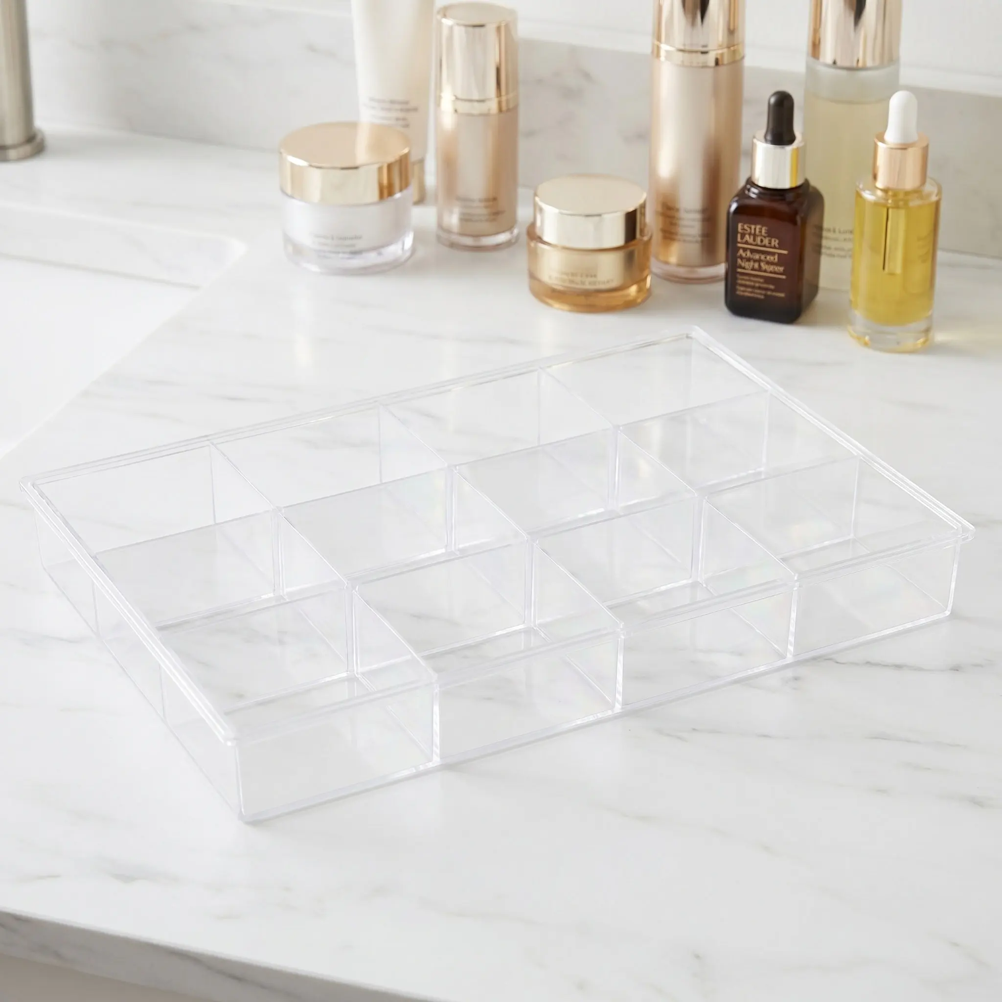 Jewelry Tray Organizer Plastic Display Storage Plate for Accessories Rings Watches Keys Trinkets Living Room Dorm Hotel Bathroom