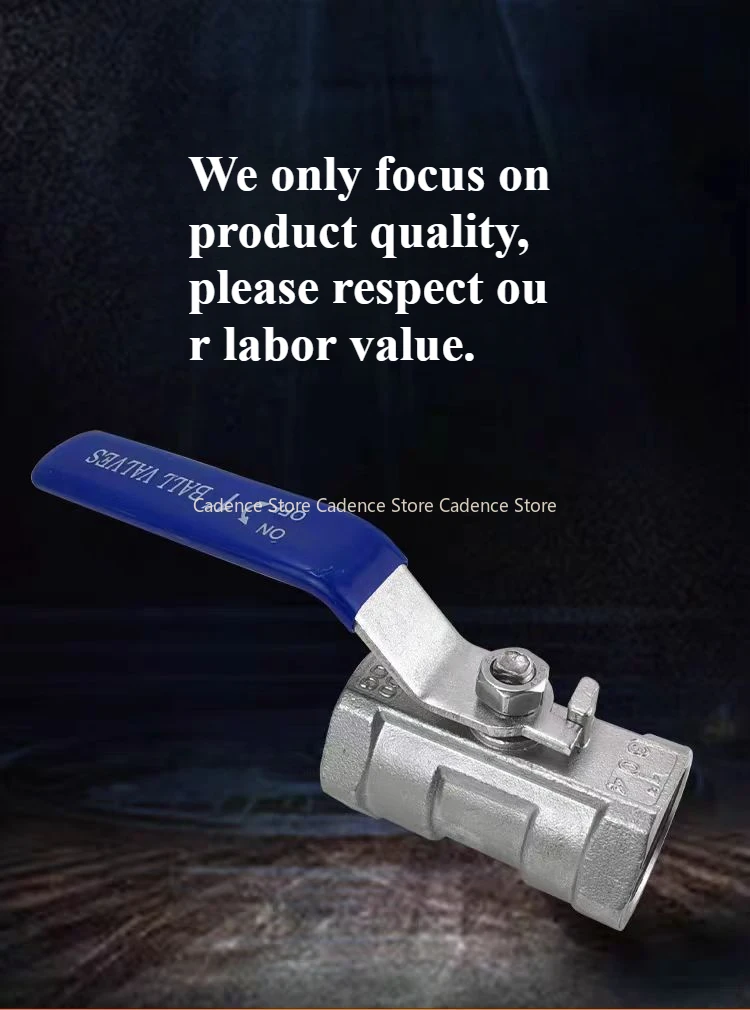 

High Quality 304 Stainless Steel One Piece Ball Valve, Full Port 1/2" to 1" Inch, 2 Way On/Off Control for Water Oil Air Pipel