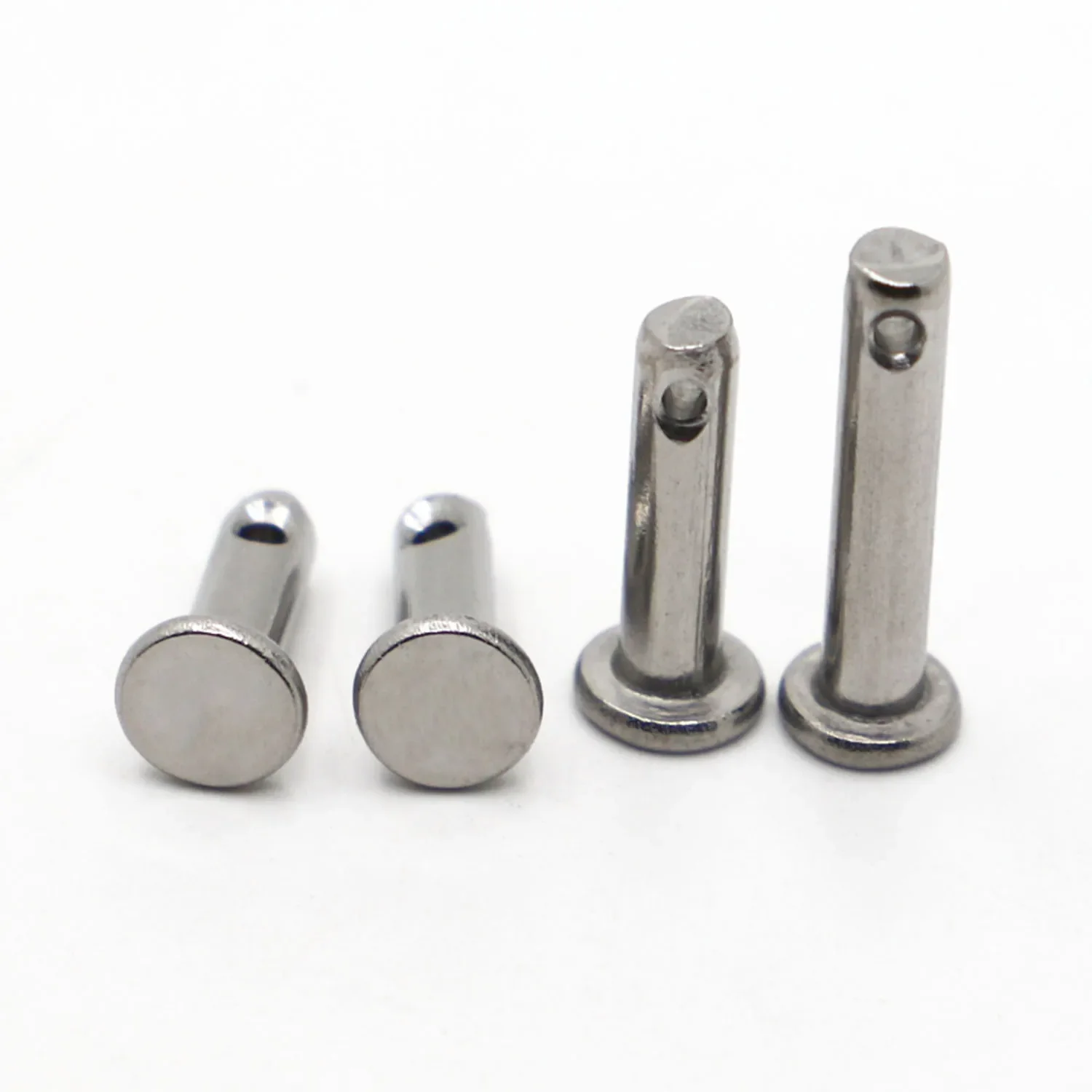 M3 M4 M5 M6 M8 M10 M12 304 A2-70 Stainless Steel Axis Pin Flat Head Cylindrical Pin with Hole GB882 Dowel Pin Roll