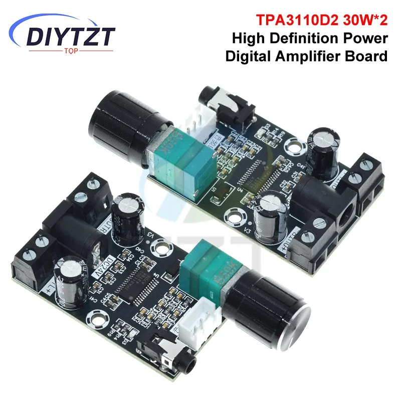 DIYTZT 1PCS XH-A240 DC8-26V TPA3110D2 Audio Amplifier Board Module 30W+30W Universal HD Small Digital Amplifier Board