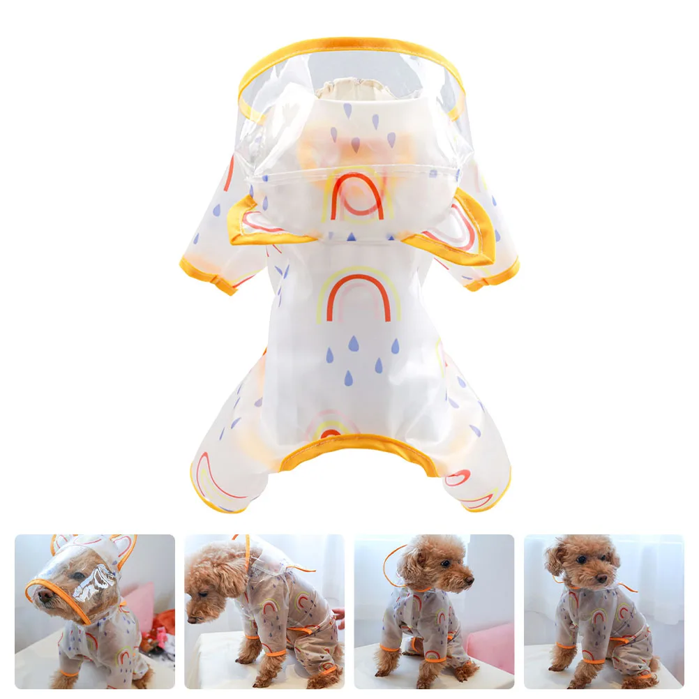 

Waterproof Raincoat Dog Poncho Doggy for Small Dogs Raincoats Pet Clothes with Hat