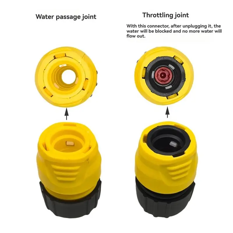 A27F-Flexible Garden Hose Replacement For Karcher 5/8 In X 6.5 FT Kink Resistant With Water Stop Joint Universal Faucet Set