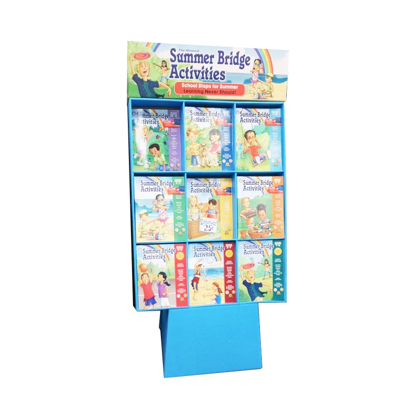 custom.Customized Floor Retail Store Product Promotion Exhibition Cardboard Bookshop Brochure Magazine Book Display Stand