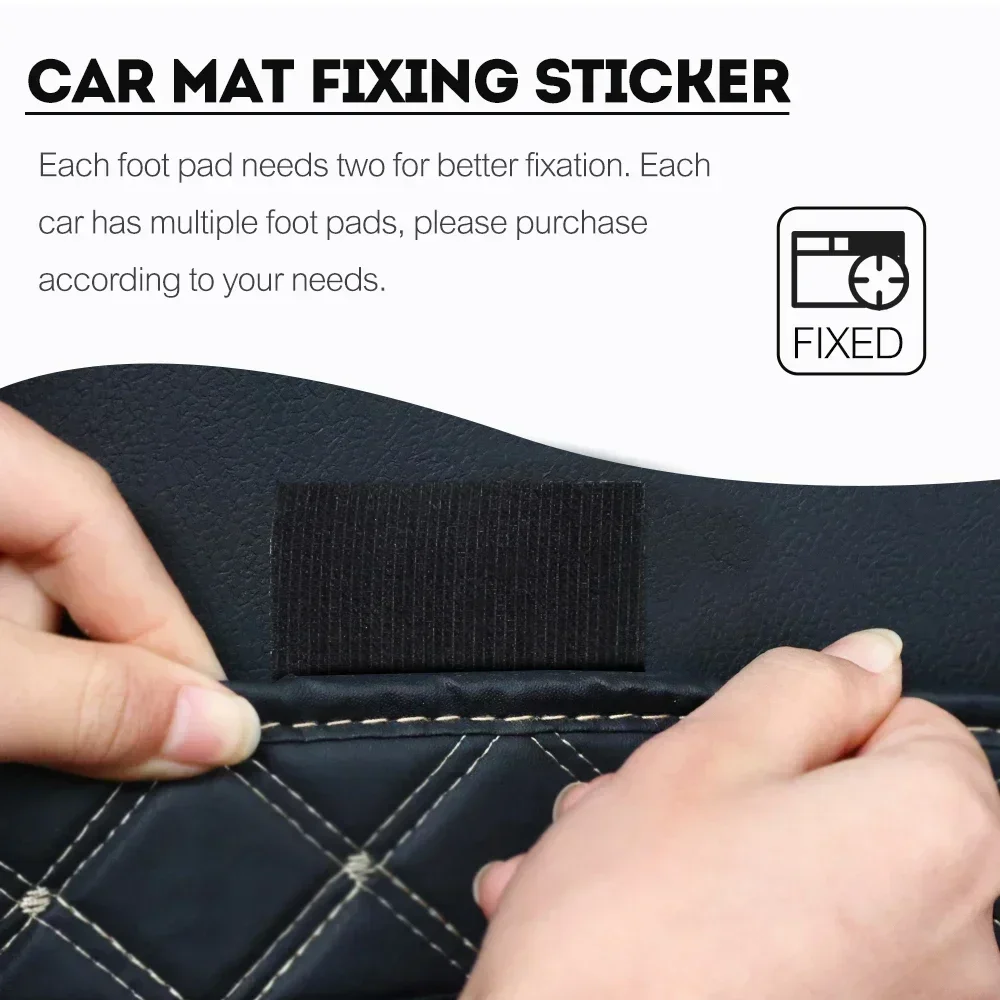 Bodenmatten-Fixierpflaster, selbstklebendes Klettband, doppelseitige, aufnähbare Aufkleber für Autoteppich, Armaturenbrett, DIY – Detail 5