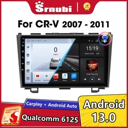 Srnubi-カーマルチメディアプレーヤー,カーラジオ,Android CR-V,2ディン,GPSナビゲーション,DVD,カーヘッドユニット用,3 re crv 2007-2011