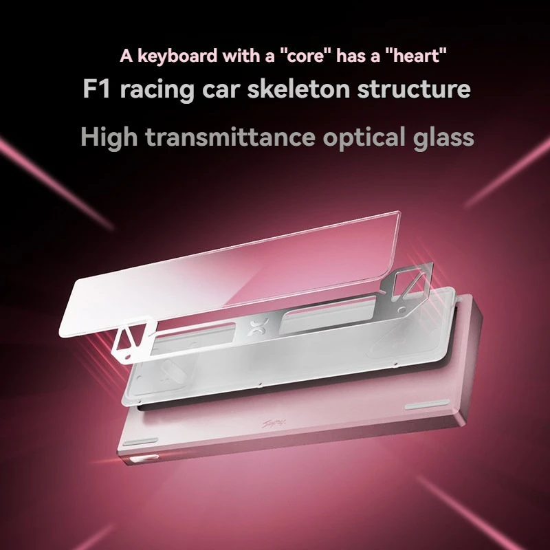 XPunk 63 Wired Single-mode Keyboard Customized RGB 0.01RT 8KHz Return Rate CNC Aluminium Ergonomic Gaming Mechanical Keyboard