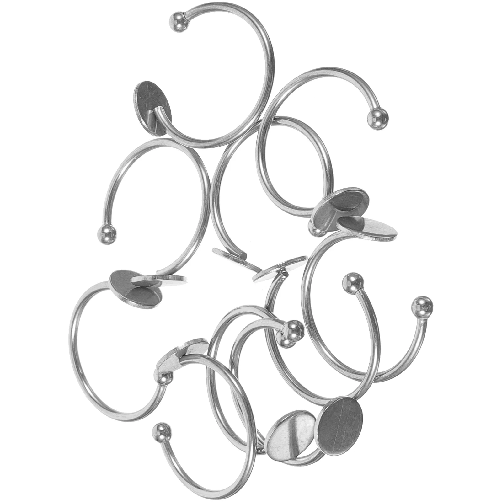 10 Stück Ringablage-Rohlinge zum Basteln, DIY-Basis, verstellbarer Halter, Fingerringe, Schmuckherstellung