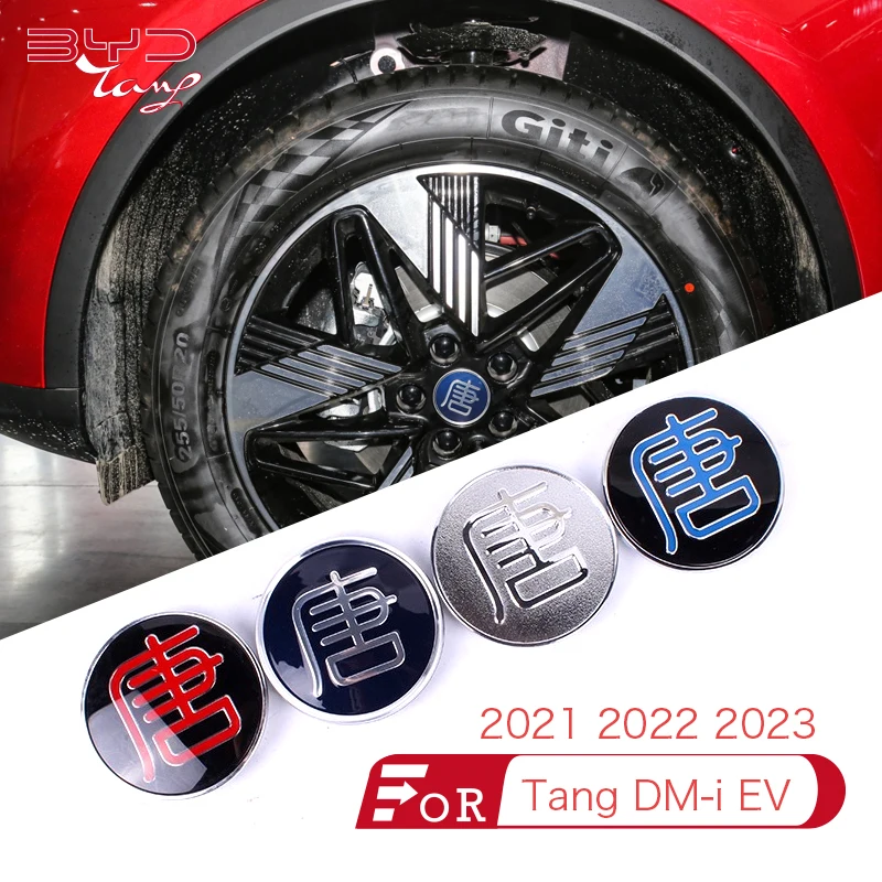 

4pcs For BYD Tang DM-I EV 2021 2022 2023 Car Wheel Center Cover Tire Hub Caps Rims Dust-proof Cover Emblem Accessories