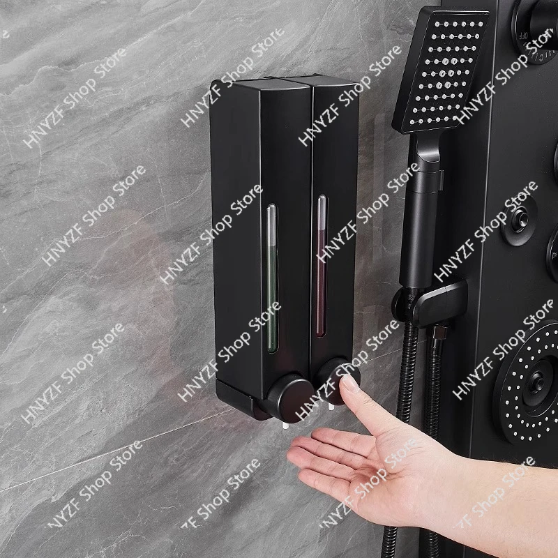 380ML Liquid Soap Dispenser Reusable Wall Mounted Shampoo Shower Gel Container Leakproof Plastic Hand Sanitizer Dispenser