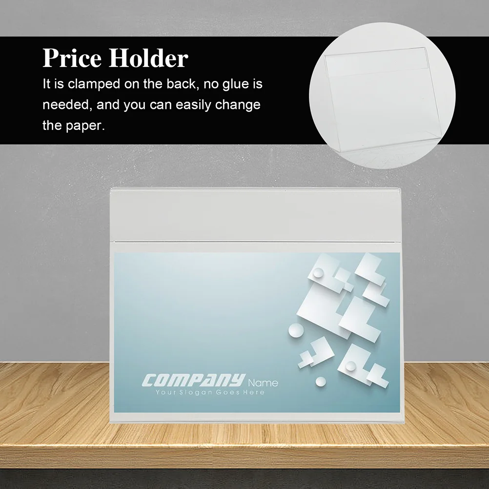 Harga Klip Iklan OEM Desktop Stand T-type Table Rack Card Acrylic Display