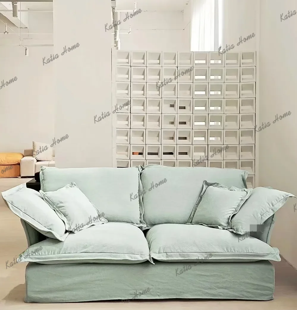 PG cotton and linen velvet removable and washable small apartment living room B & B apartment single sofa