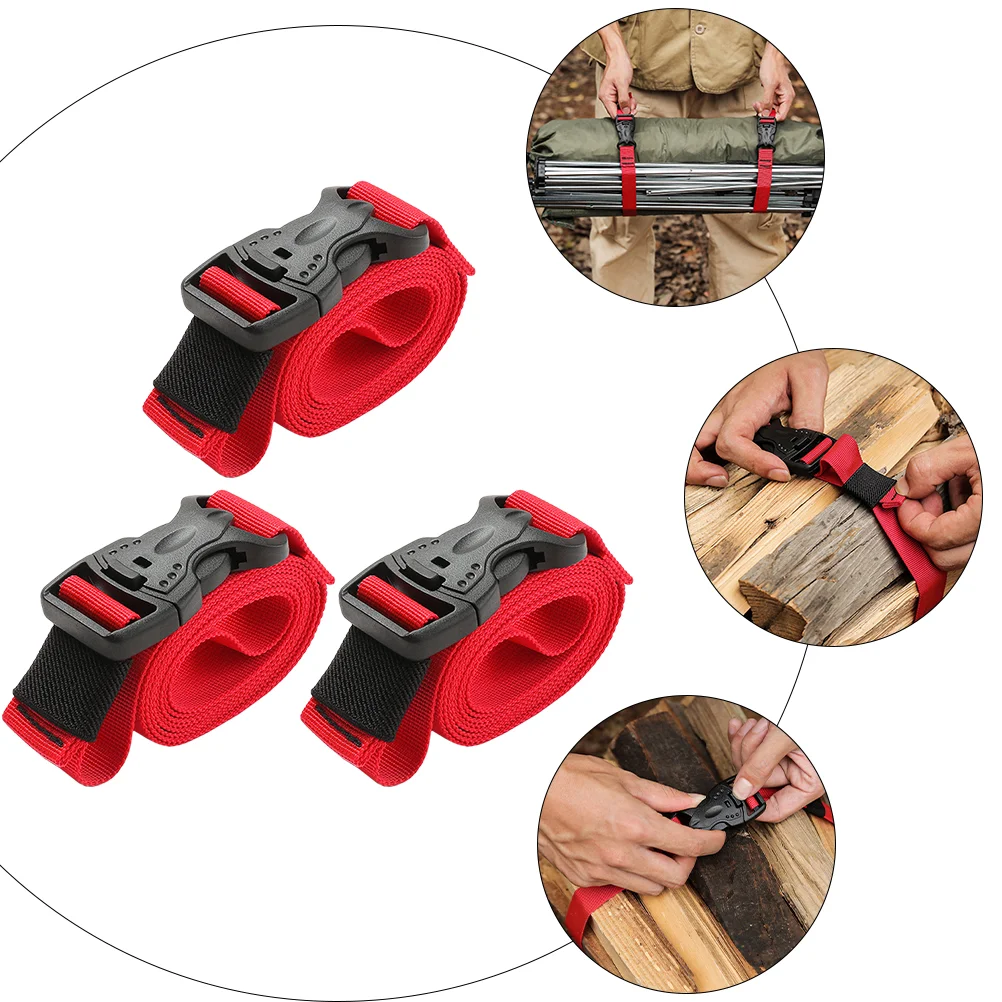 3Pcs Durable Tie Down Straps Practical Cargo Straps Useful Fastening Belts
