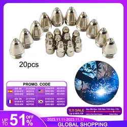 20Pcs P80 Plasma Cutting Torch Consumable Cutting 60A 80A Tip Electrode Nozzle Suitable For Plasma Machine CUT-70/80/100/120