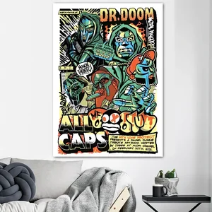 Sampul Album Pop Musik MF DOOM, Poster Cetak Kanvas HD, Rumah, Ruang Tamu, Kamar, Lukisan Dekorasi Kantor 10 poster kantor penjualan terbaik - №