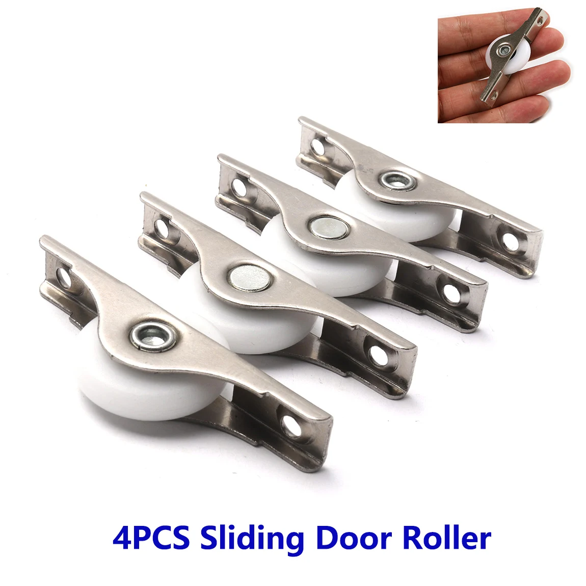

4PCS 25mm Sliding Door Roller Cabinet Wardrobe Pulley Wheel Window For Furniture Hardware