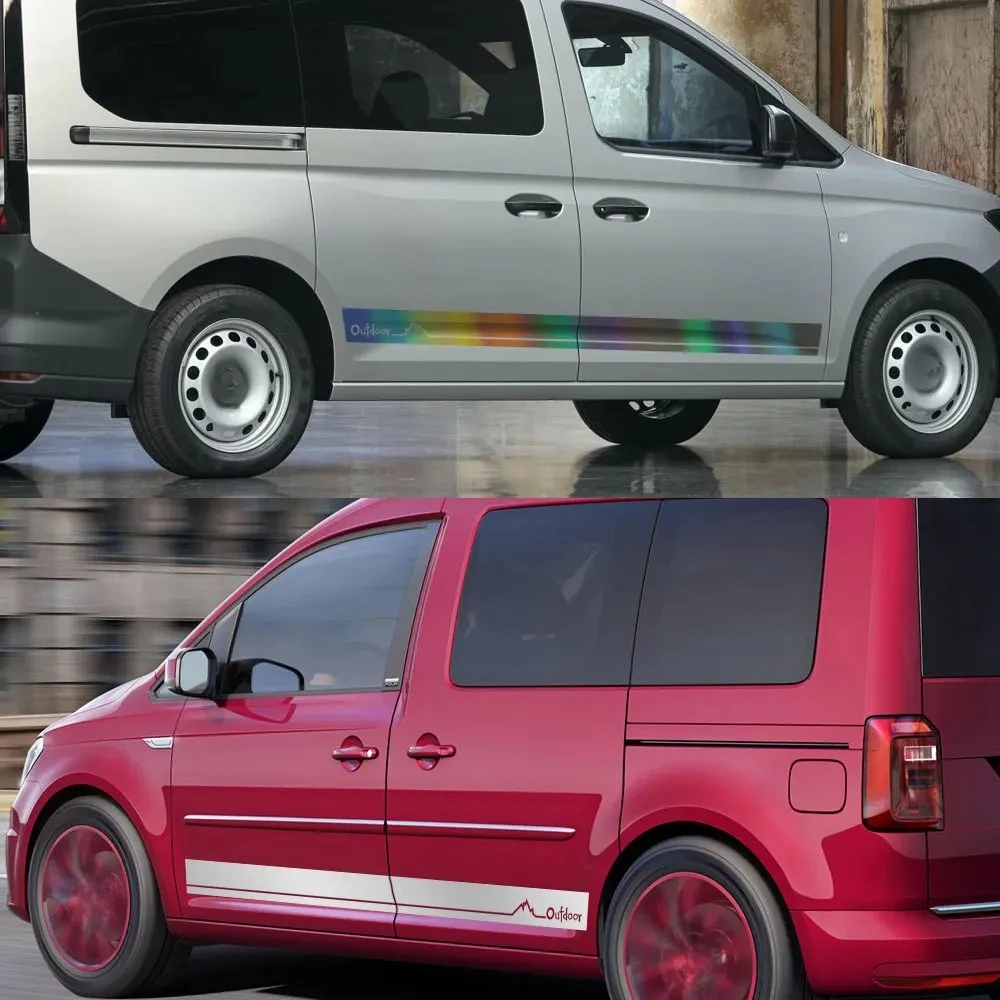 2PCS Car Stickers For Volkswagen VW Caddy MK1 MK2 MK3 MK4 4 3 2 Maxi Kombi Camper Van Vinyl Decals Graphics Tuning Accessories view 4