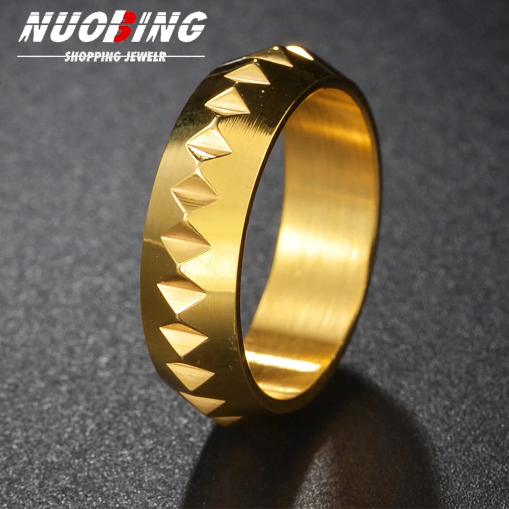 

Vintage Stainless Steel Pyramids Ring Gothic Women Men Hyperbole Ring Hip Hop Jewelry Y2K Fashion Geometry Rings