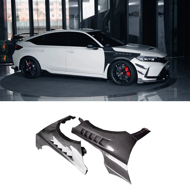 

Perfect Decoration CM Style Carbon Fiber Front Fender For Honda Civic 11th Gen Type R FL5 Car Accessories