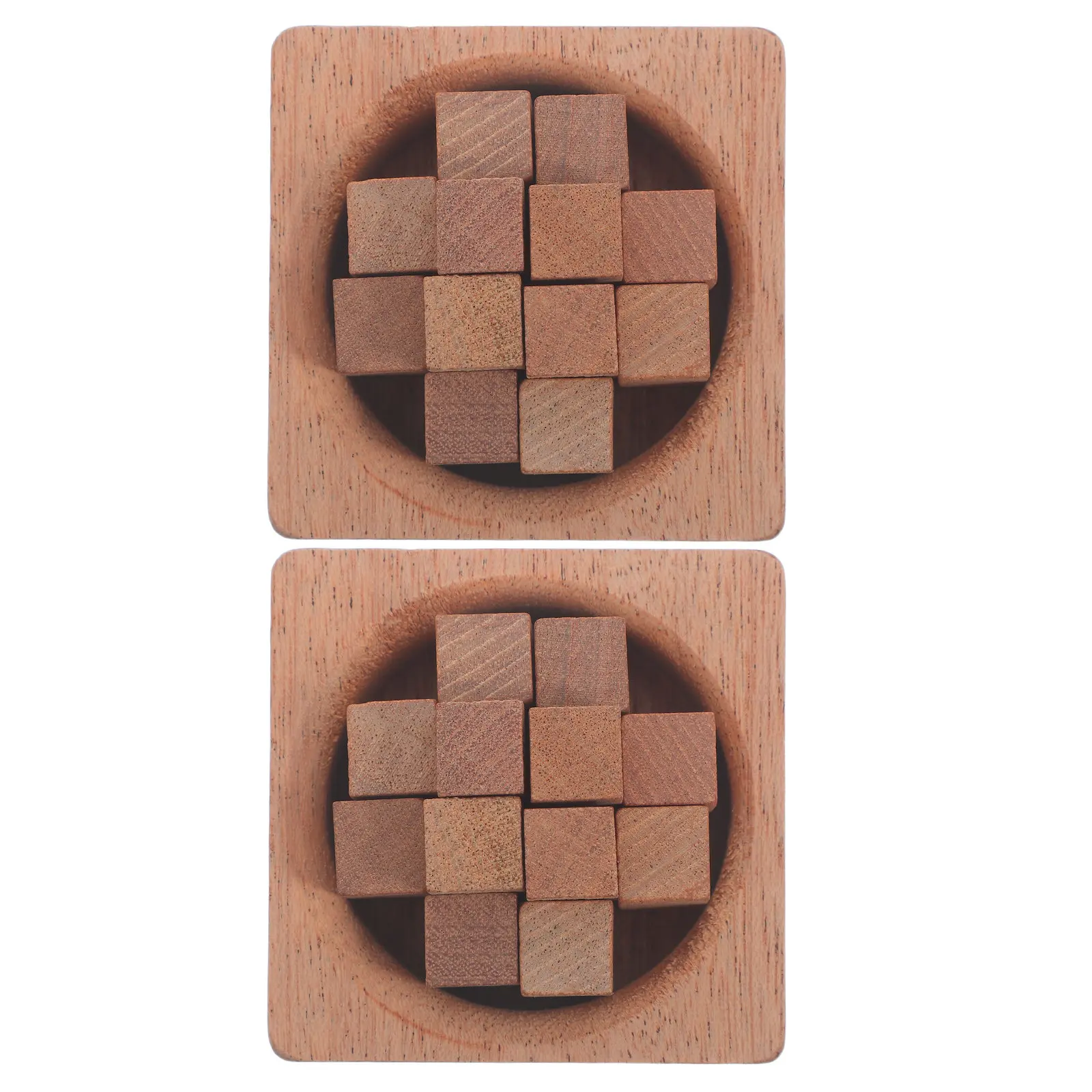 2Pcs Wood Essential Oil Diffuser Rustic Passive Aroma Diffuser Wooden Scent Block for Bedroom Living Room Office Car