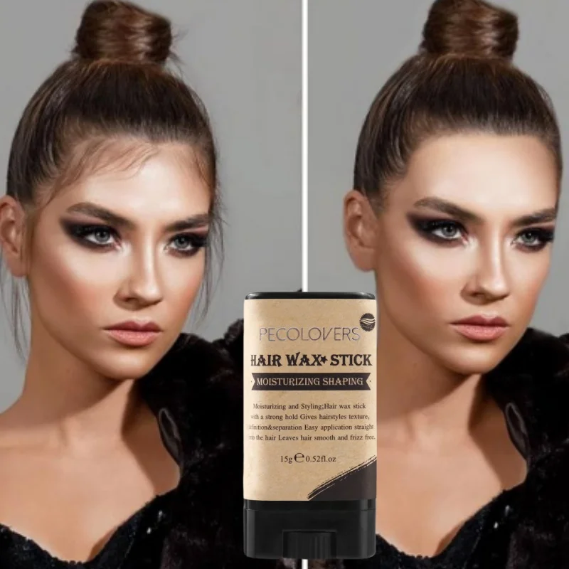Women Hair Smoothing Styling Wax Tame Flyaway Hair Control Gel Long-Lasting Hold Non-Greasy Wax Stick for Natural Wigs