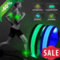 Rechargeable LED Armband for Running Light Up LED Armband High Visibility Reflective Running Gear for Night Safety Unisex