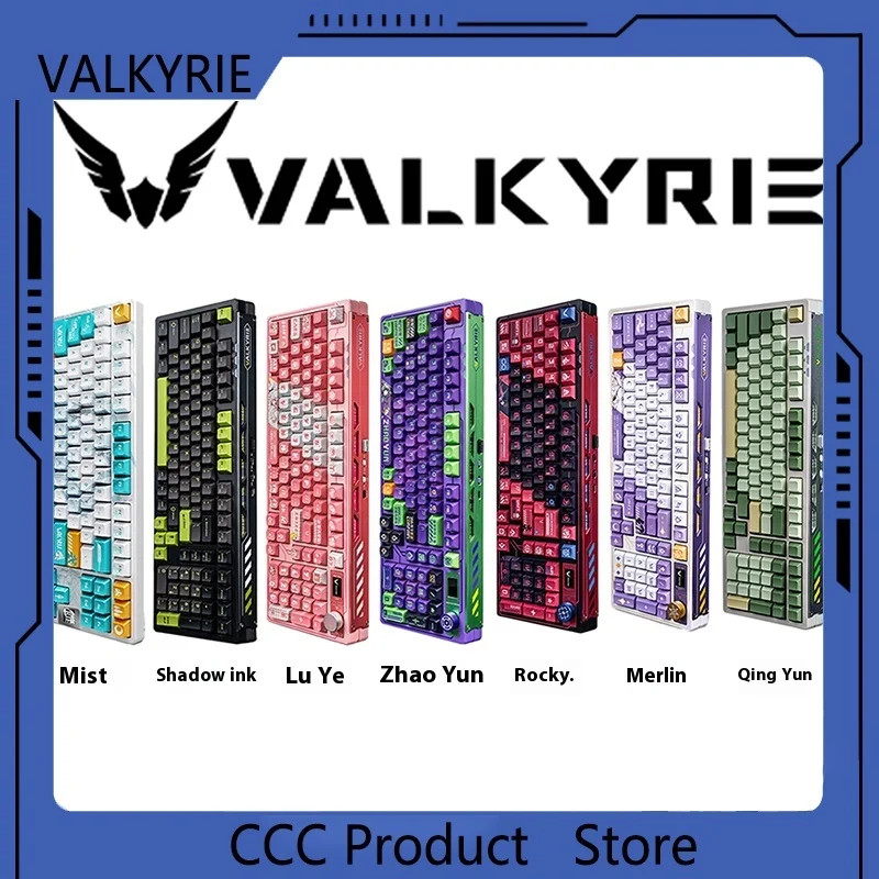 New VALKYRIE Vk99 Mechanical Keyboards Gasket Full Key Hot Swapping 3 Mode 2.4g Wireless Bluetooth Rgb Adult Office Gaming Gifts