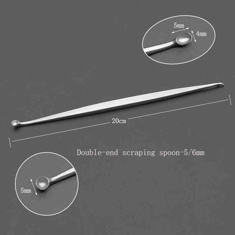 Stainless steel spatula  orthopaedics surgical instruments hospital spatula double-headed spatula nose spatula