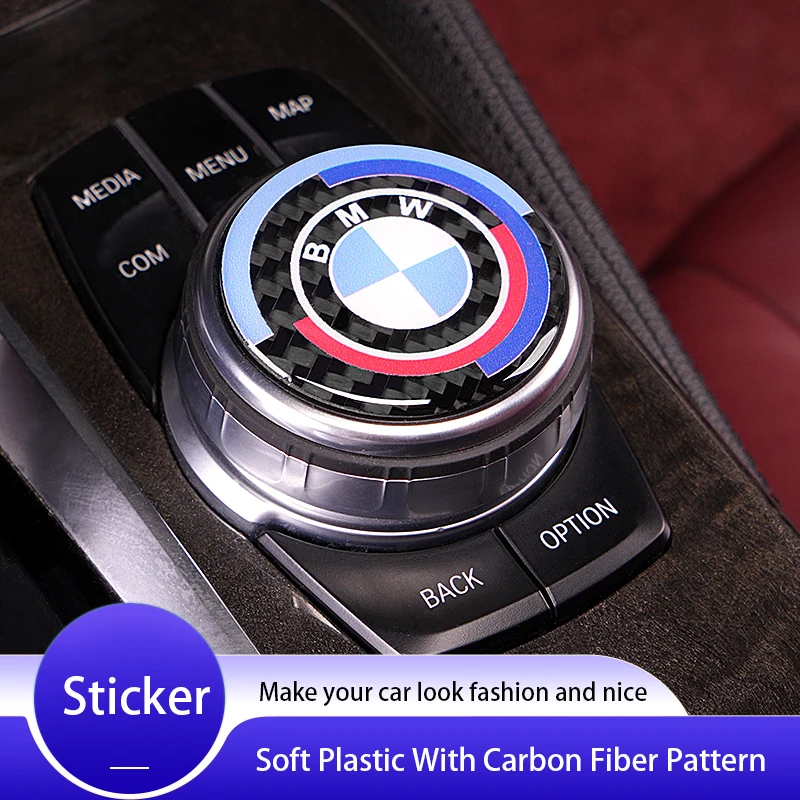 سيارة الوسائط المتعددة مقبض غطاء أزرار ملصق اكسسوارات لسيارات BMW 5 سلسلة X3 X5 F25 F26 G01 G02 G11 G12 F10 F15 F16 F30 F36 G30 G32