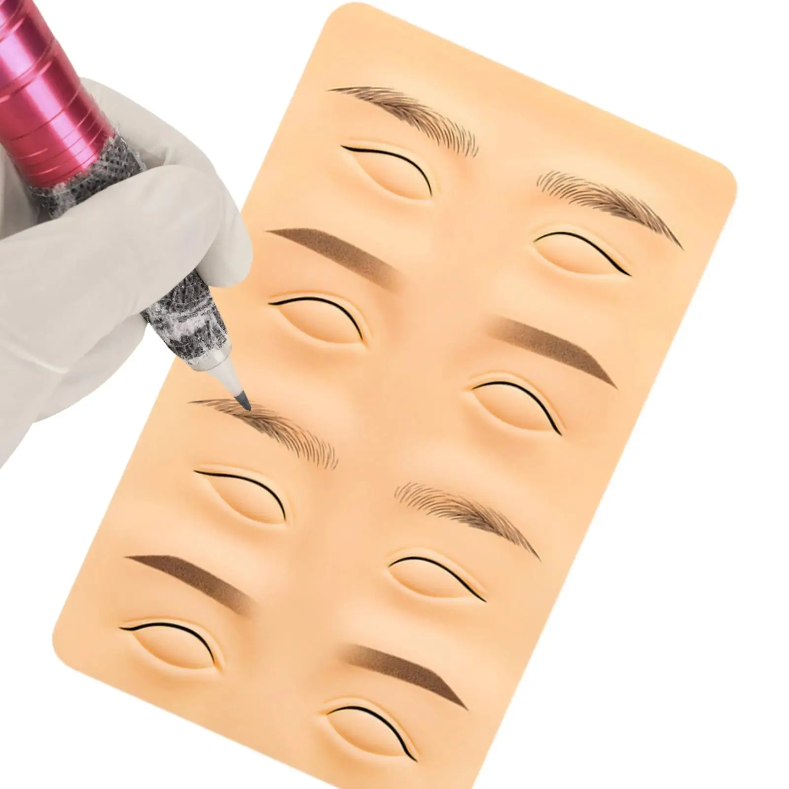 2-6pack Practice Board Silicone face eyes Makeup for Permanent Makeup eyelines