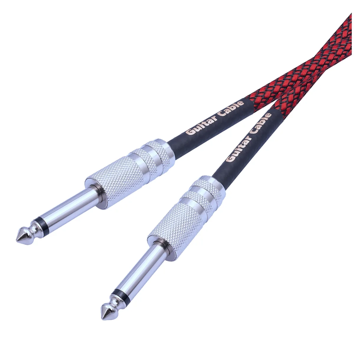 6.35mm Male to Male Straight 1/4Inch Stereo Cable Guitar Instrument Cable for Electric Guitar,Bass,Amplifier 1 Meter