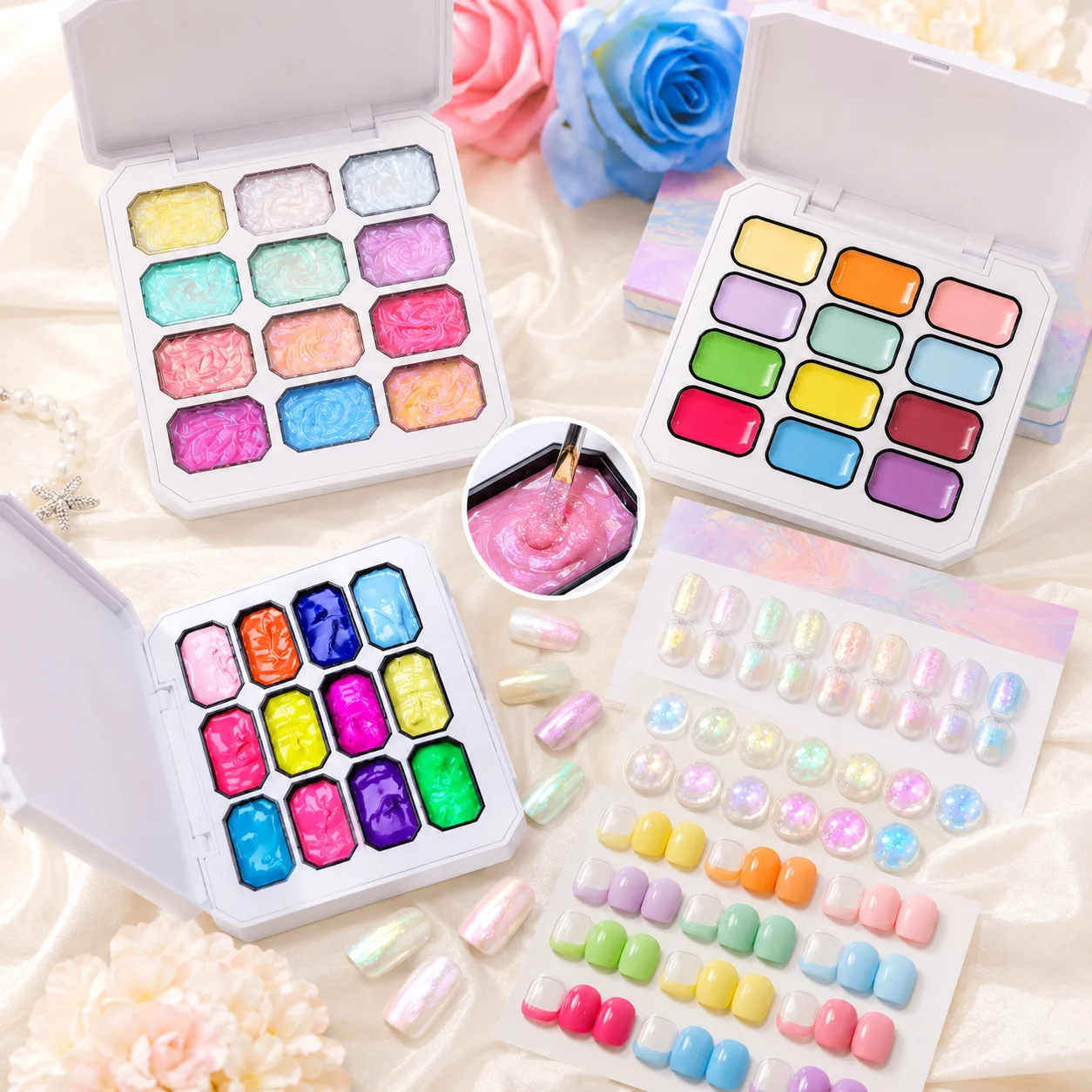 

12-Color Nail Polish Pat Gel Painting Gradient Bright Gel Nail Art Creation Decoration fashionable LED Nail Art, Perfect Gift