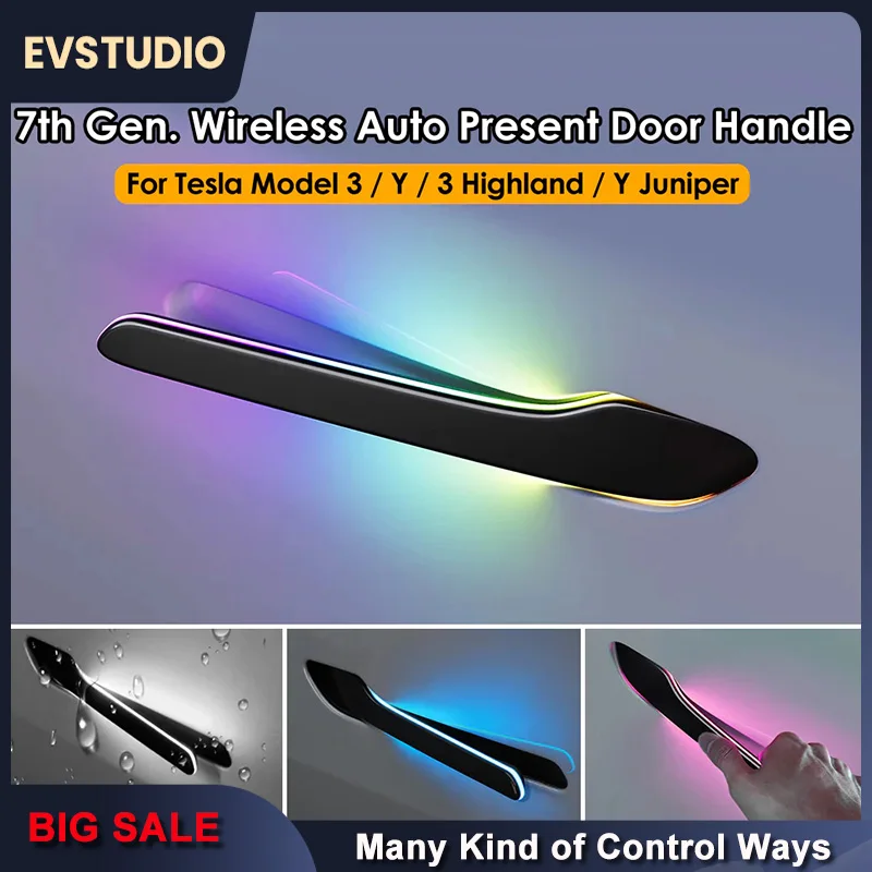 

2025 Newest 7th Gen Wireless Auto Door Handle for Tesla Model Y 3 Y Juniper 3 Highland Smart Electric Handles Auto Welcome Mode