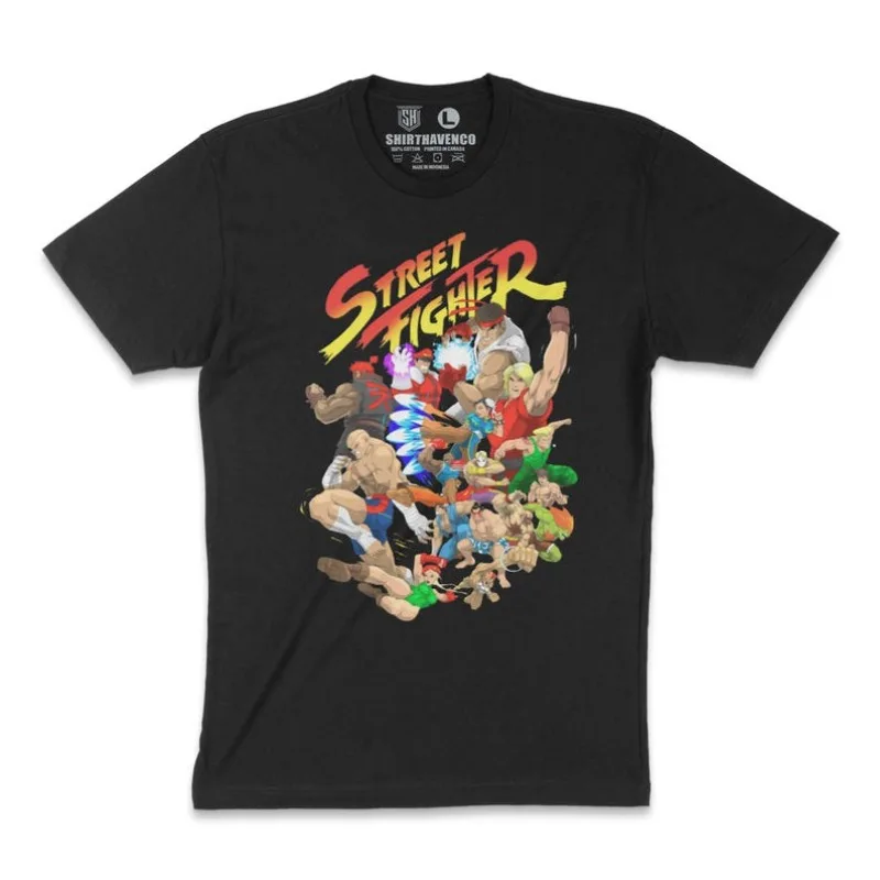 

00012778#A-Sreet Fighter 2 Tshirt unisex Street Fighter Arcade shirt Cool tshirt Gaming Tshirt Fighting Game tshirt St 2 Gift id